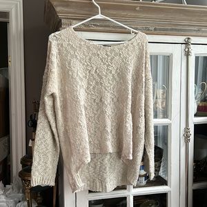 QED LONDON Lace Sheer Front Hi Front Low Bottom, M